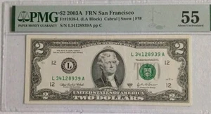 2003 A $2 Dollar L Block Pmg Graded - Picture 1 of 2