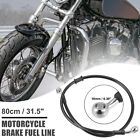 80cm 31.5" 10mm Motorcycle ATV Braided Brake Clutch Oil Hoses Line Pipe Black
