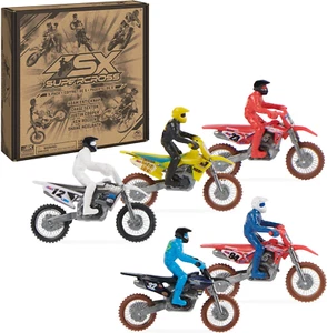 Supercross, authentisches 5er-Pack Druckguss-Motorräder mit Fahrer im Maßstab 1:24 - Bild 1 von 12