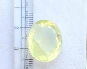 Natural Lemon Quartz Oval Cut Loose Gemstone Lot 1 Pcs 17*19.5MM 24.30 CT - Picture 1 of 2
