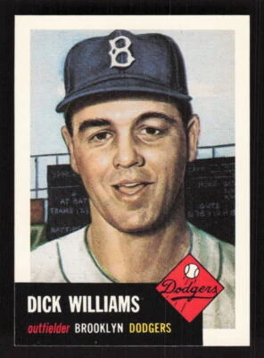 1991 Topps Archives 1953 #125 Dick Williams Brooklyn Dodgers - Image 1 of 2
