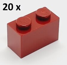 LEGO 20 Stück Stein Basic Steine Bausteine 1x2 dunkelrot TOP