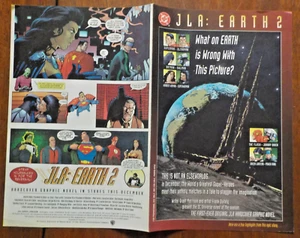JLA: Earth 2 Werbeflyer DC 14"x10" 2000 Frank Quitely Superman Lex Luthor - Bild 1 von 2