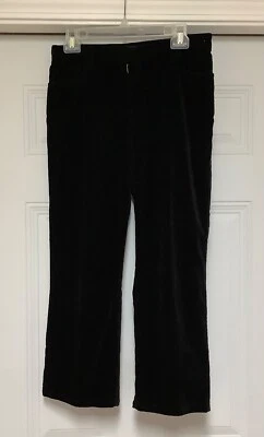 Vestido Pantalón Terciopelo Pierna Recta Terciopelo Negro Vintage Ann Taylor Petites Talla 6P Foto 1 de 4