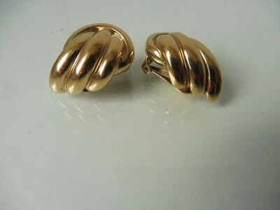 Hermosos pendientes/clips, chapados en oro, Foto 1 de 4