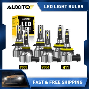 AUXITO 9005 9006 H11 LED Headlight Combo Kit 6500K Bulbs High Low Beam Canbus E2 - Picture 1 of 22