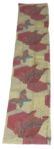 Tela Kimono Japonés Vintage Tela Boro Algodón Beige Tradición Suciedad 34.6x7.0 pulgadas - Imagen 1 de 23