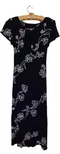 Schwarz & weiß Blumen Maxikleid von Helene Blake Größe 8 - Bild 1 von 11