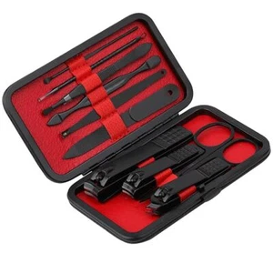 Manicure Set Nail Clippers Kit Stainless Steel Nail Care Tools with Travel Case - Picture 1 of 8
