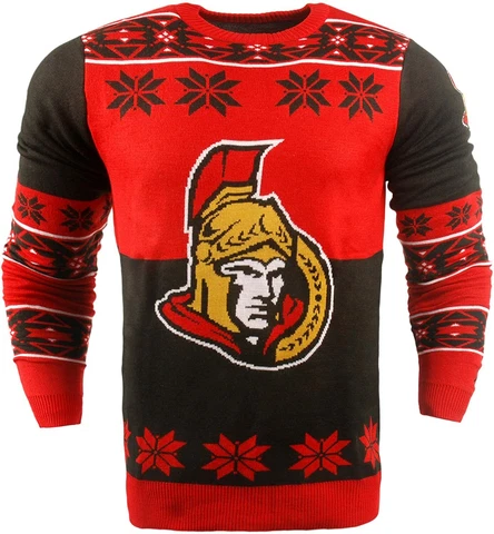 Sweater Ottawa Senators NHL Officially Licensed, Christmas Sweater, M, Medium Cover