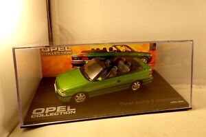 1:43 PKW Modellauto 1992 OPEL ASTRA F 2+2-Sitzer Cabrio offen grün 1:43 in BOX