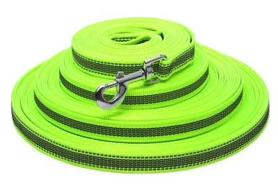 Anti-Rutsch Hundeleine gummiert Schleppleine Ausbildungsleine mit Reflektorfäden - Bild 1 von 4