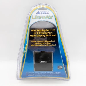 ACCELL UltraAV DisplayPort 1.2 to 2 DisplayPort Multi-Display MST Hub K088B-004B - Picture 1 of 2