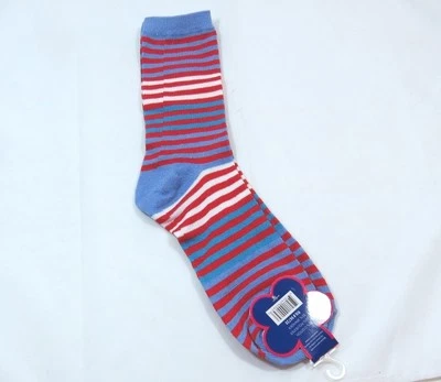 Calcetines de rayas finas a rayas para mujer 9-11 azul claro ribete colores brillantes divertido G Foto 1 de 2