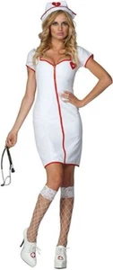 RG Costumes Nurse Betty Pinup Dress Adult Cosplay Roleplay Fantasy Costume Sz Sm - Picture 1 of 4