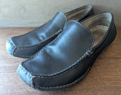 Mocasines sin cordones Franco Fortini, Max, cuero negro, mocasín, talla 9,5 Foto 1 de 4