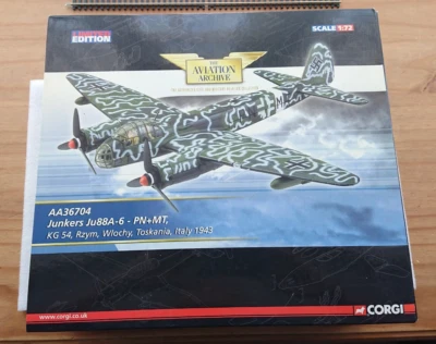 Corgi Aviation AA36704 Junkers Ju88A-6 PN+MT Italy 1943 Ltd Edition No.3 NEW - Image 1 of 4