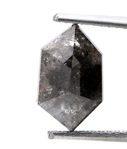 Hexagon Cut Diamond 2.5+ctw Step Cut diamond Black Color Natural Loose diamond - Picture 1 of 9