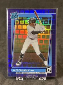 Jazz Chisholm 2021 Panini Donruss Optic #58 RC Holo púrpura Pandora/99 Yankees - Imagen 1 de 2