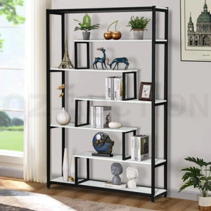 Multi-Level Vintage Bookshelves Bookcase Storage Rack Display Shelf for Home - Picture 1 of 11