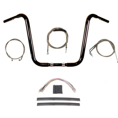 Kit de guidão cabide macaco 1 1/4" preto 16" 1990-1995 Harley-Davidson Dyna - Imagem 1 de 2