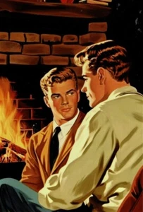 Neben dem Kamin Gay Herren Sammlung 4x6 MCM Cover Art - Bild 1 von 1