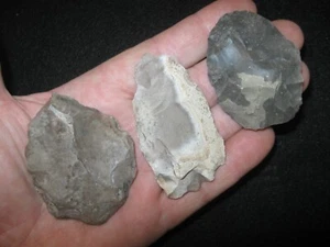 3 Authentic Central Texas Prehistoric Flint Tools, Ancient Indian Artifacts #GT2 - Picture 1 of 3