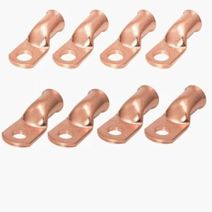 Assorted Car Cable Bare Lugs lug Ring Wire Connector Terminals Tinned Copper Kit - Picture 1 of 16