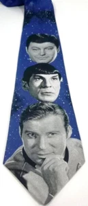 Vintage 1993 Ralph Marlin-Star Trek-Kirk-Spock-McCoy-Mens Necktie Tie-56" - Picture 1 of 6
