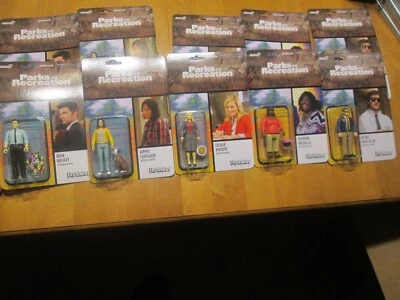Super7 PARKS AND RECREATION MEAGLE WYTT KNOPE + ReACTION LOT SET ALMOST COMPLETE - Image 1 of 4