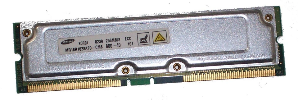 Samsung MR18R1628AF0-CM8 256MB RDRAM Memory - Image 1 of 2