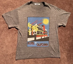 LETLUV for Anthropologie Hotel De California T-shirt Sz S Gray Soft Graphic - Picture 1 of 7
