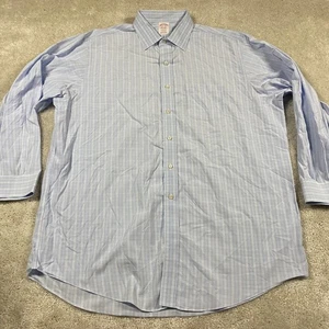 Camisa Brooks Brothers Para Hombres 17.5 34 Madison Sin Hierro Boda Formal Vestido A Cuadros - Imagen 1 de 8