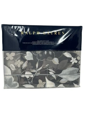 RALPH LAUREN Home Avery Duvet Cover Full Queen Gray Charcoal Floral Print New - Image 1 of 4