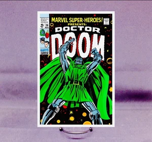 MARVEL SUPER HEROES DR DOOM #20 METAL COMIC BOOK COVER SIGN/PRINT 8"x12" - Picture 1 of 2