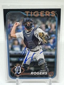 Detroit Tigers JAKE ROGERS Signed 2024 Topps Card #302 - Bild 1 von 2