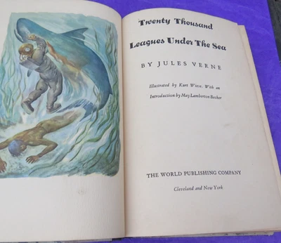 Twenty Thousand Leagues Under the Sea Jules Verne 1946 1st Print Rainbow Classic - Image 1 of 4