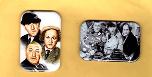 THE THREE STOOGES  TV SHOW 2 REFRIGERATOR MAGNET  2" X 3"  WITH ROUNDED CORNER - Picture 1 of 4