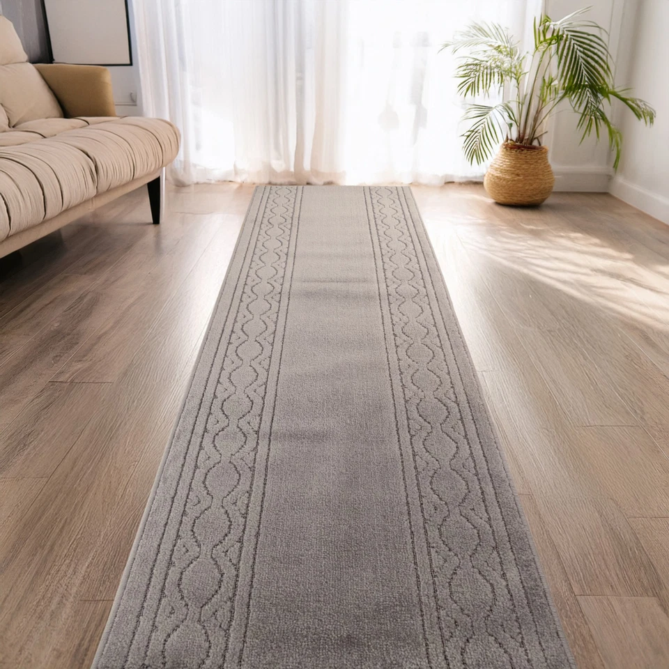 Alfombra gris enrejado marroquí pila suave lavable a máquina antideslizante tamaño personalizado Foto 1 de 4