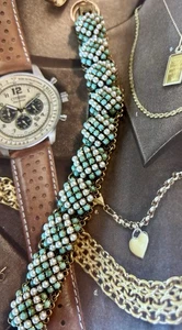 Beautiful Seed Pearl And Persian Turquoise Bracelet - Picture 1 of 14