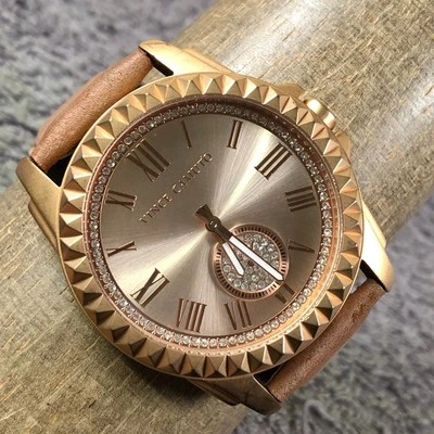 Vince Camuto Women VC/5194 Dress Brown Leather Quartz Analog 42mm Watch 7 1/4" - Image 1 of 4
