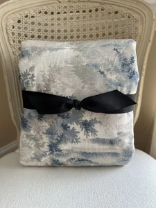 Pottery Barn Jardin Toile KING/CAL. KING Duvet Cover Blue NWOT OB READ - Picture 1 of 4