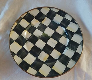 MacKenzie Childs Courtly Check Enamel Salad Dessert Plate 8" - Picture 1 of 4