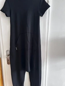 Rundholz Overall schwarz aus Sweatshirt-Stoff Rückenfrei Größe S - Bild 1 von 10