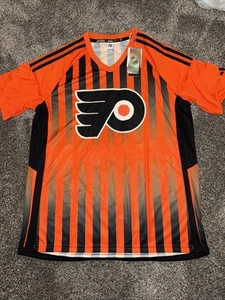 Adidas Philadelphia Flyers Soccer Top Jersey Men’s Sz L Rare New - Picture 1 of 7