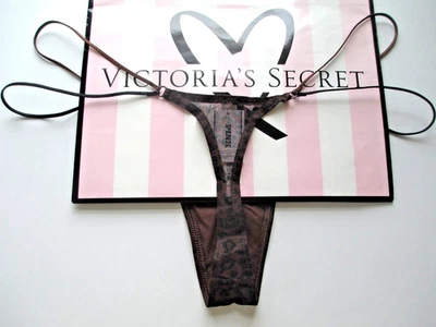 Victoria's Secret PINK - M Mesh Strappy Micro Thong Panty - Sheer Leopard Medium - Image 1 of 4
