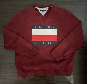 Suéter Pull Over Talla X-grande Tommy Hilfiger Bandera Roja Estampado Gráfico - Imagen 1 de 7