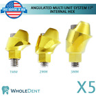 5x Standard abgewinkeltes Abutment Multieinheit 1,6 mm System 17° internes Sechskant