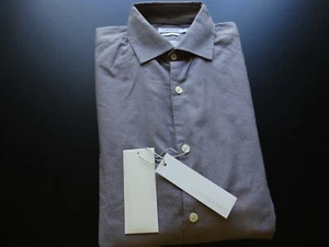 J. LINDEBERG DANI 43 TAUPE KRILL 100% COTTON DESIGNER SLIM FIT DRESS SHIRT NWT - Picture 1 of 11