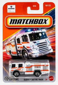 2025 Matchbox #16 Scania P 360 PEARL WHITE | FEUERWEHR | FSC - Picture 1 of 1